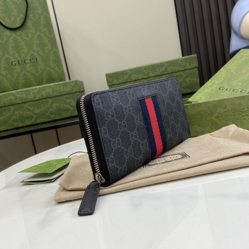 Портмоне Gucci с монограммой и полосой