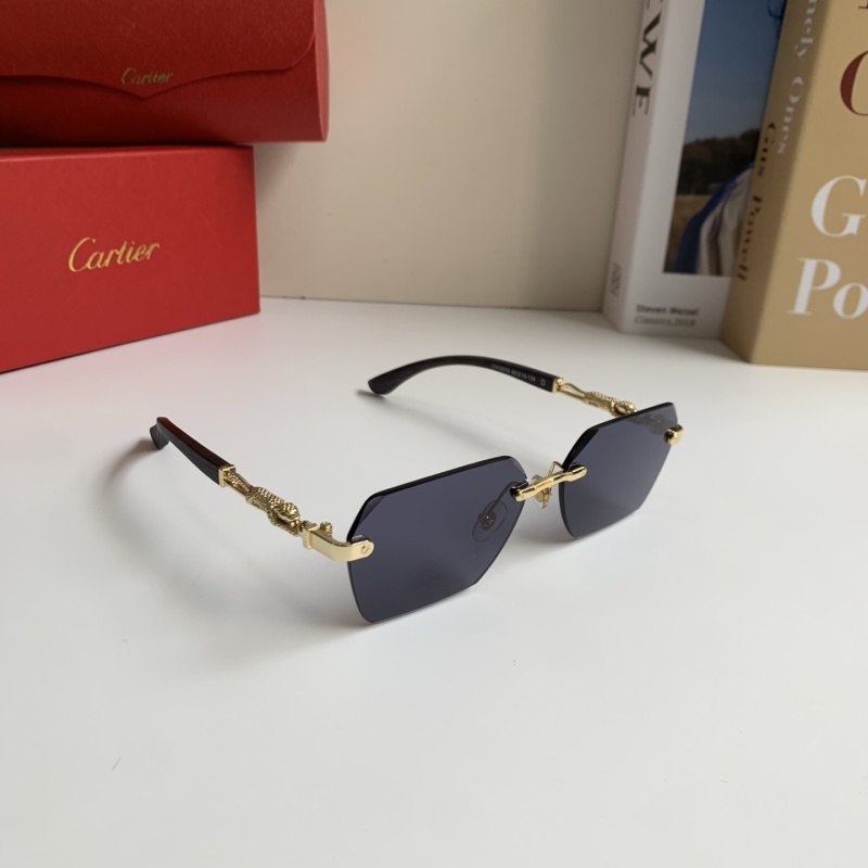 Солнцезащитные очки Cartier без оправы, унисекс