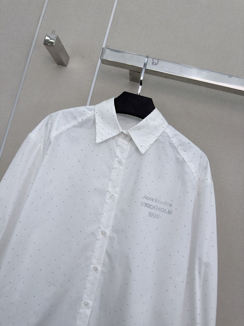 Женская белая рубашка с принтом Acne Studios