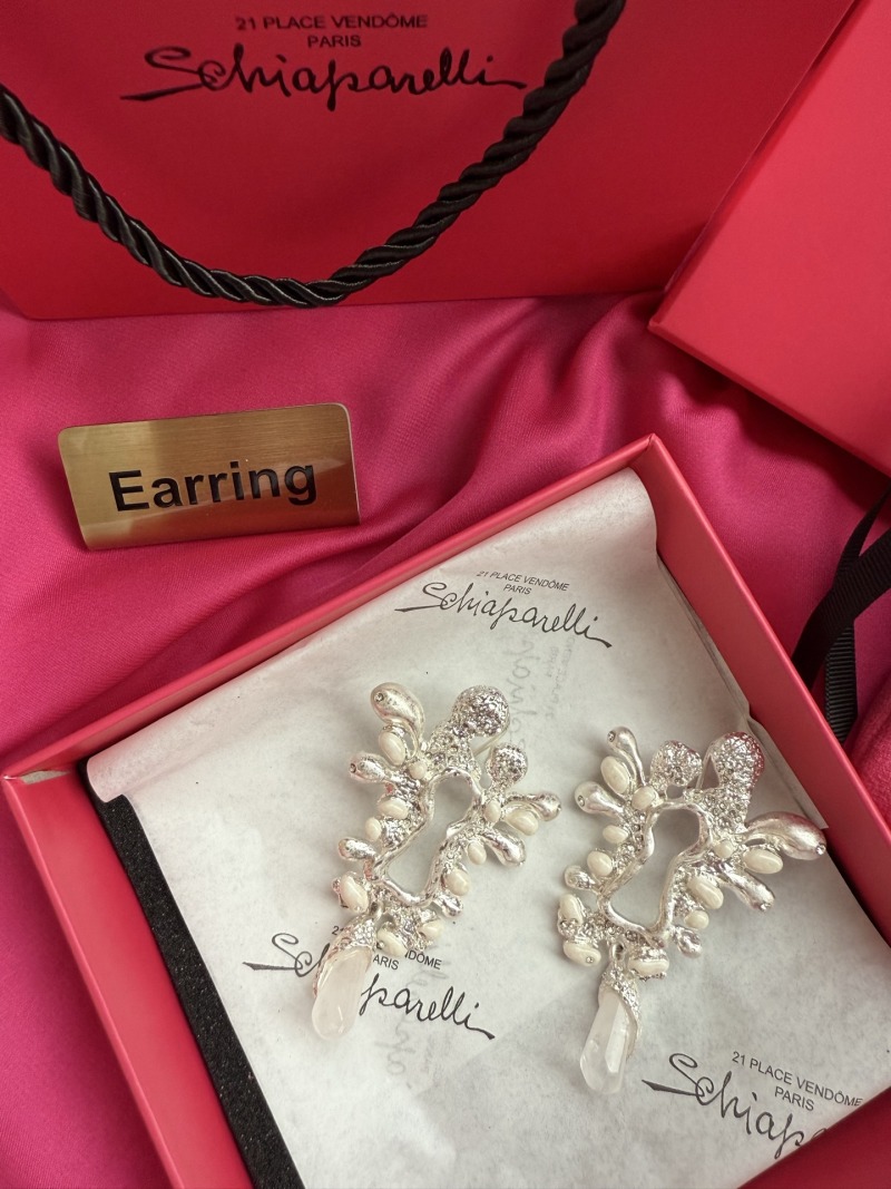 Серьги с кристаллами и стразами Schiaparelli