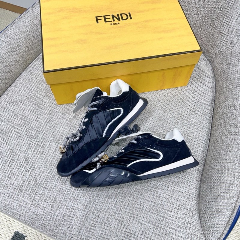 Кроссовки женские FENDI темно-синие в стиле ретро
