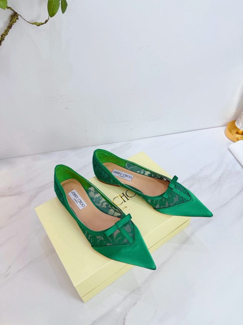 Женские зеленые сабо Jimmy Choo с бантом