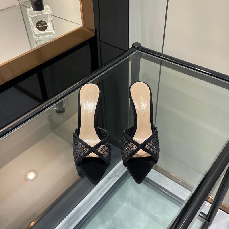 Gianvito Rossi Туфли со стразами на высоком каблуке