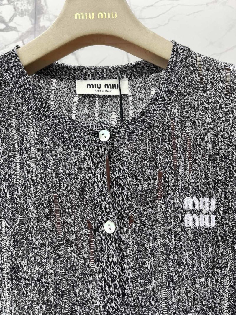 Кардиган женский Miu Miu короткий серый