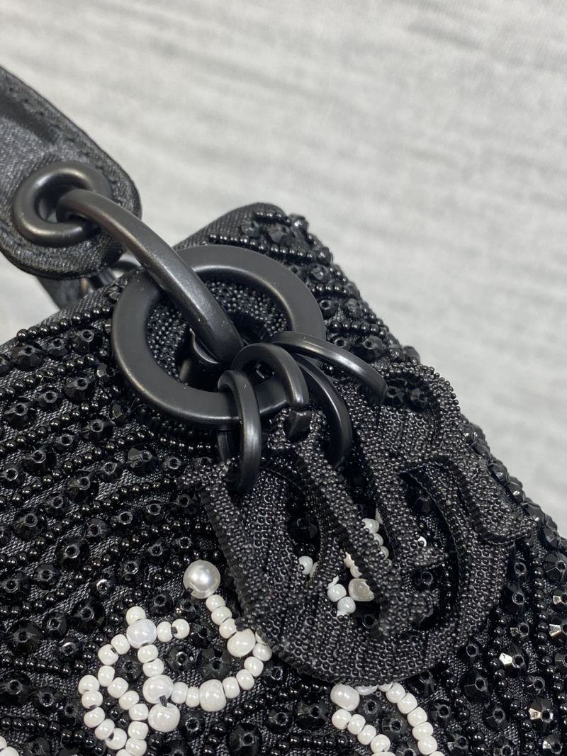 Сумка Dior Lady Dior черная с бисером