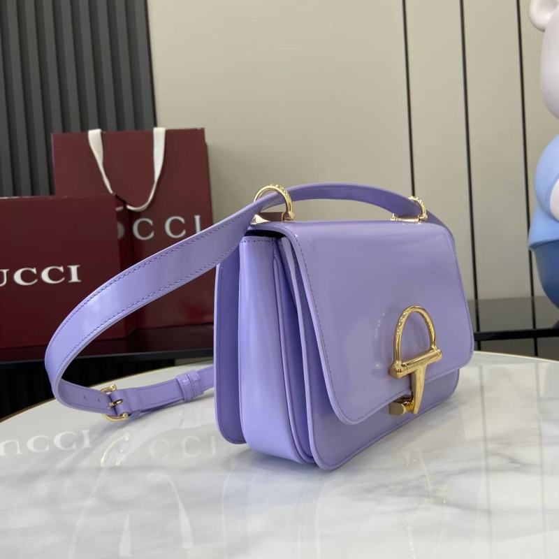 Сумка Gucci фиолетовая с ремнем