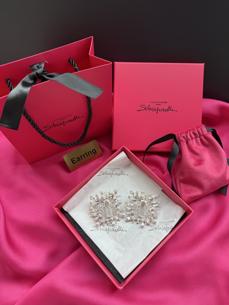 Серьги с кристаллами и жемчугом Schiaparelli