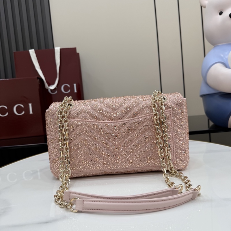 Сумка Gucci с кристаллами и цепочкой
