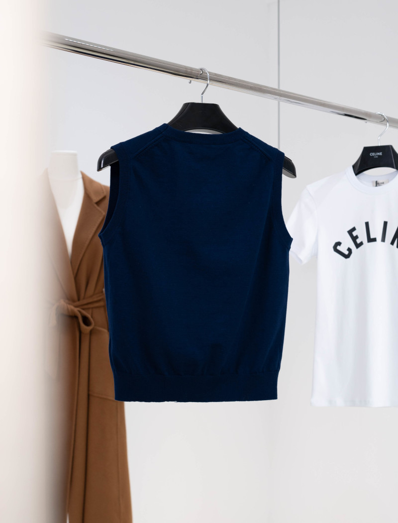 Бесформенный топ с круглым вырезом CE Celine