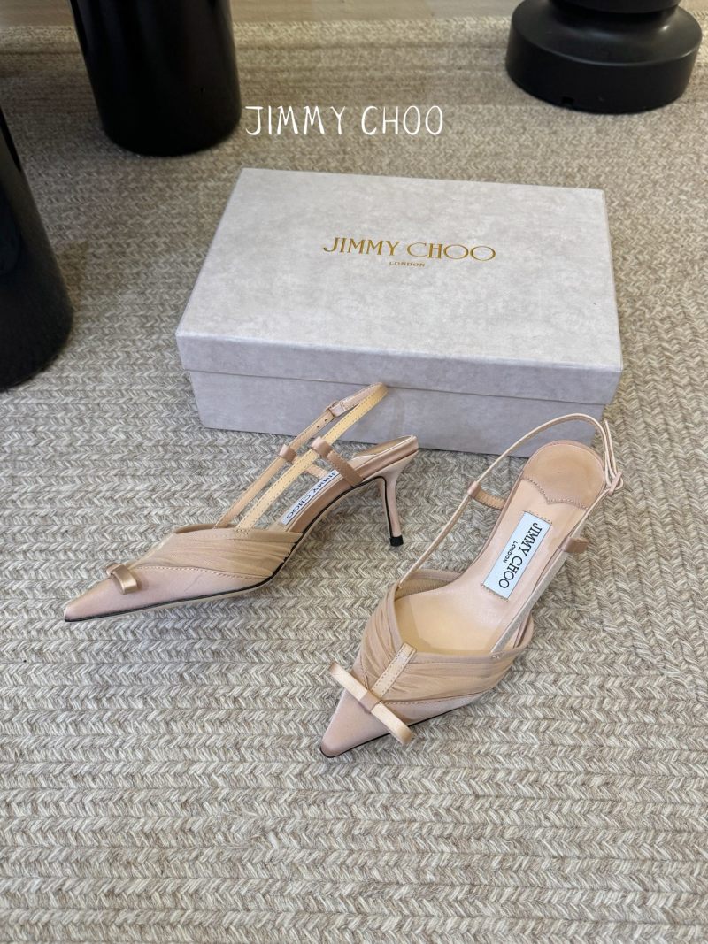 Женские туфли Jimmy Choo с бантом и ремешком на пятке