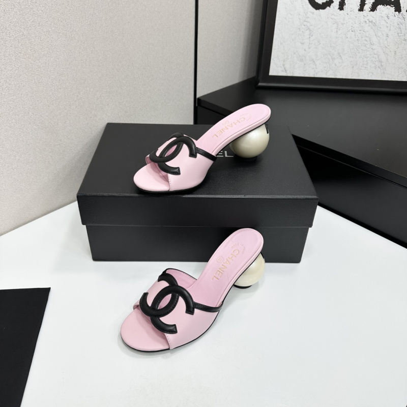 Женские мюли на шарообразном каблуке Chanel
