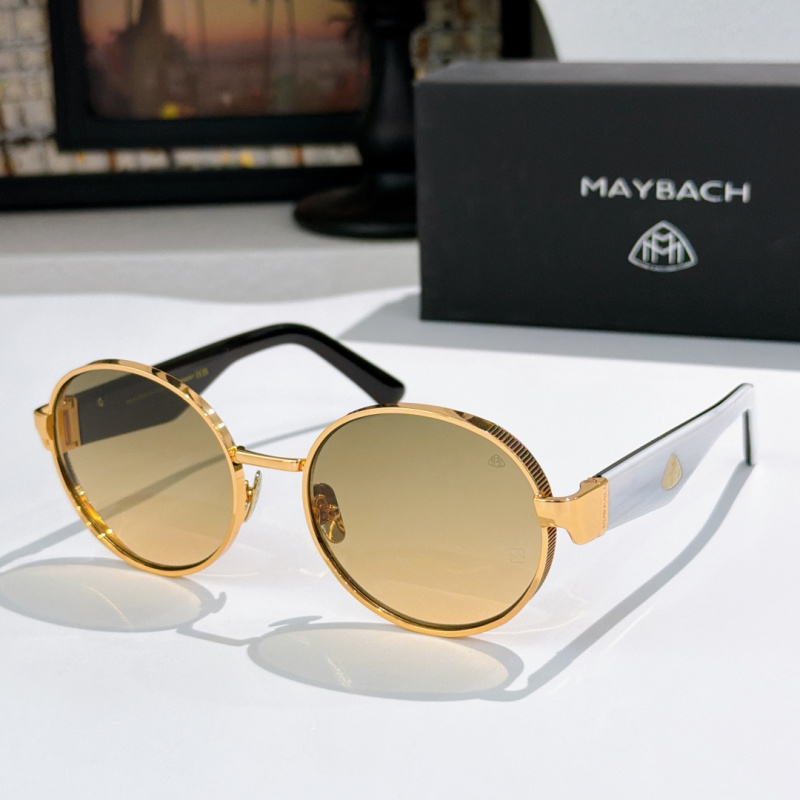 Солнцезащитные очки MAYBACH круглые золотистые