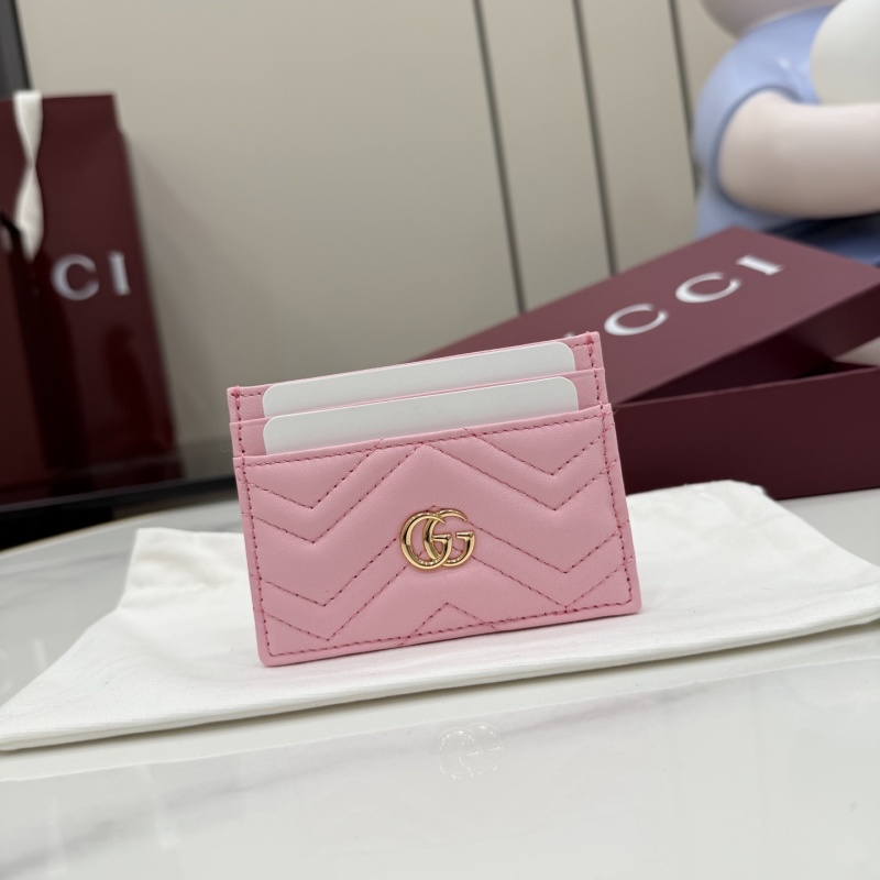 Картхолдер Gucci розовый с логотипом GG