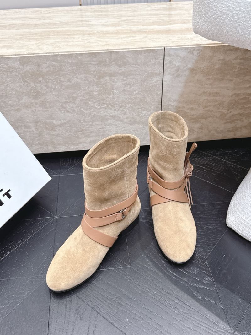 Женские ботильоны Isabel Marant бежевого цвета