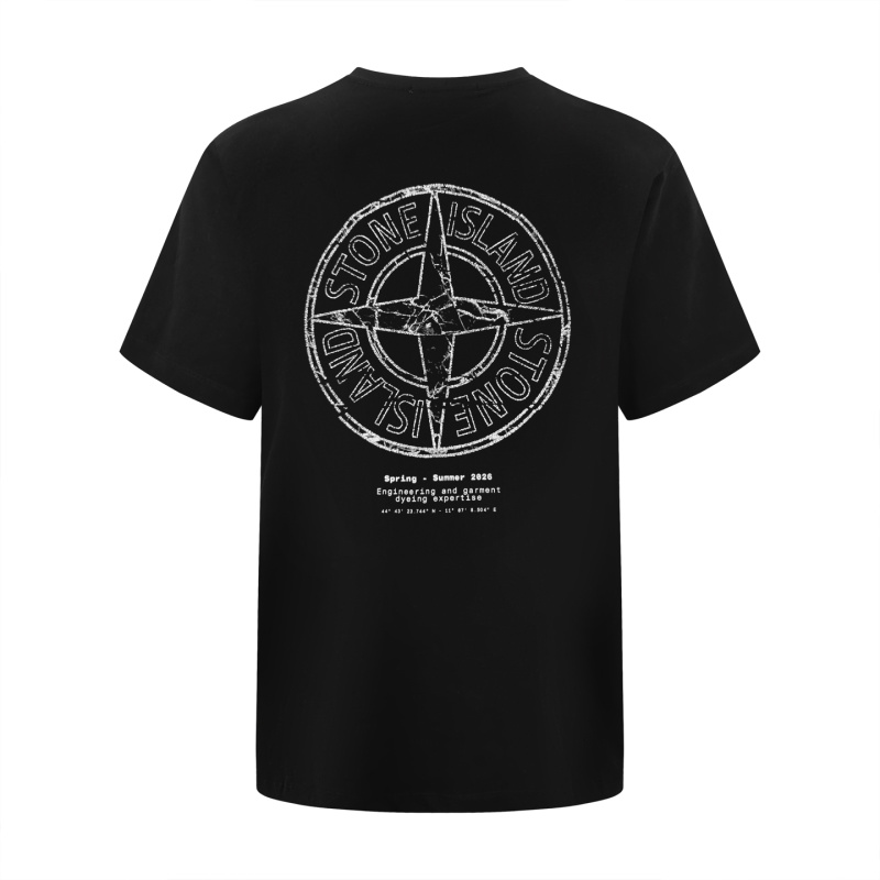 Футболка Stone Island черная с логотипом