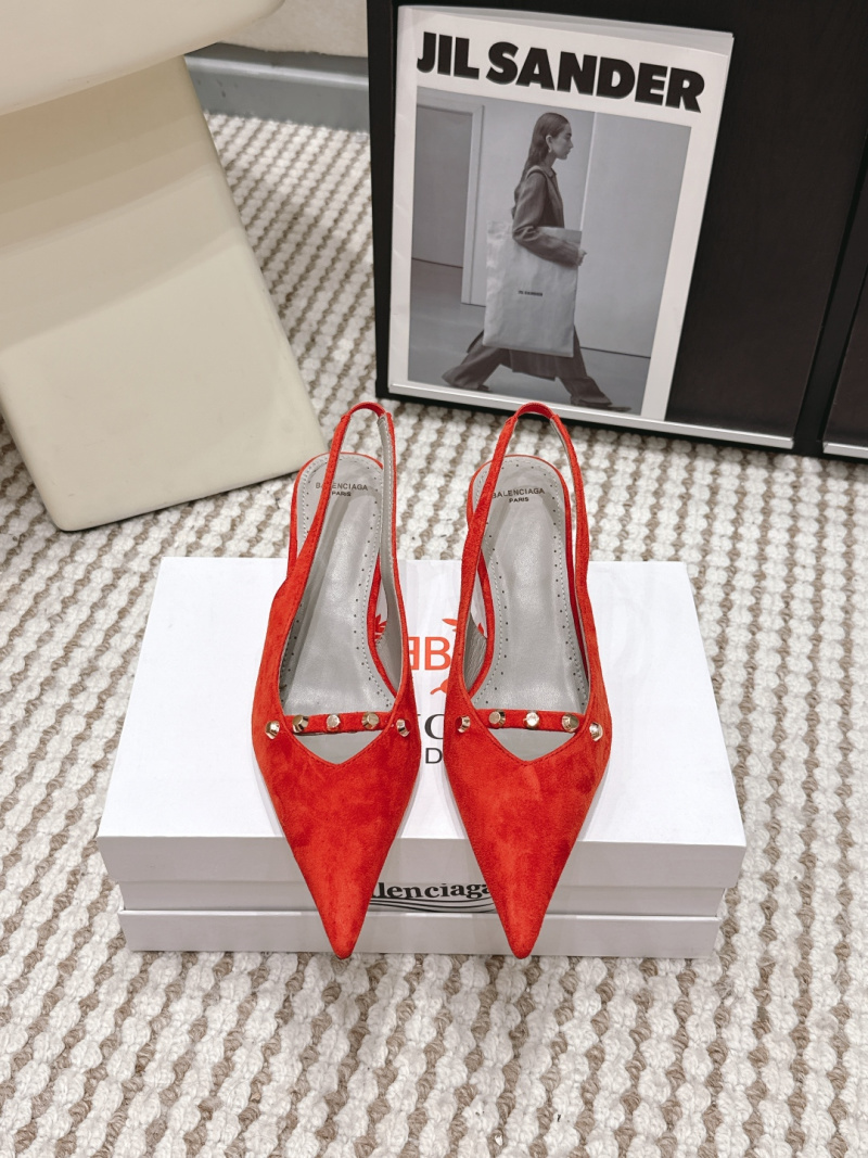 Женские красные туфли на каблуке Balenciaga