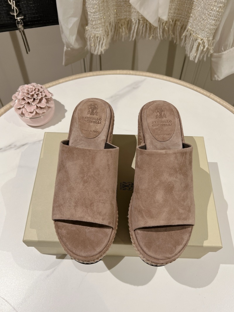 Женские сабо Brunello Cucinelli классического кроя на платформе