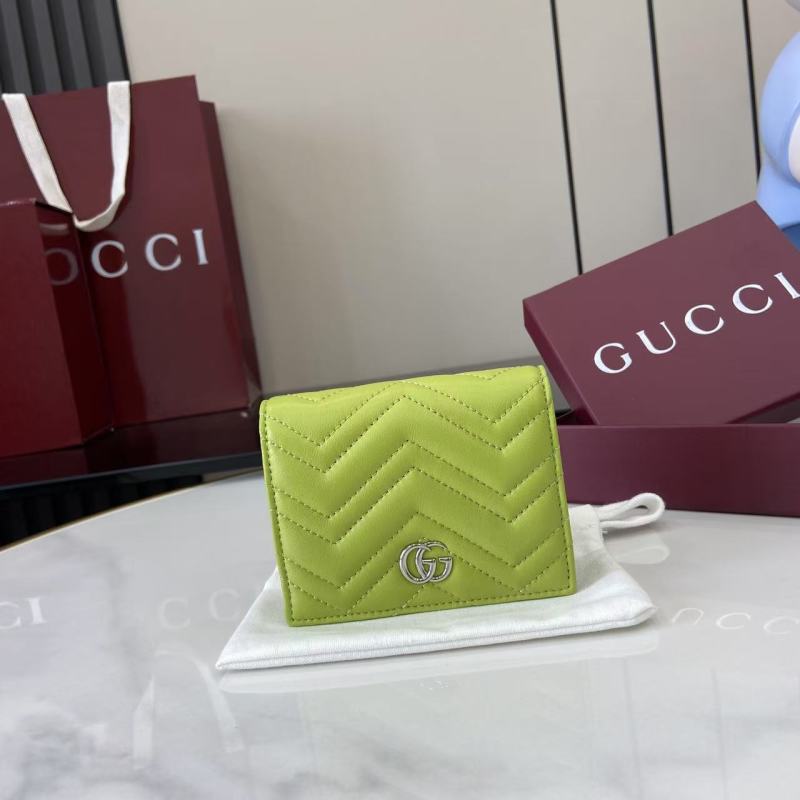 Портмоне Gucci зеленый с логотипом GG