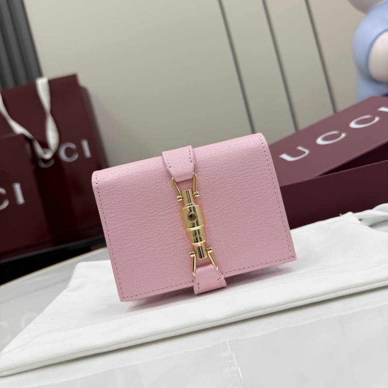 Портмоне Gucci розовое с золотой фурнитурой