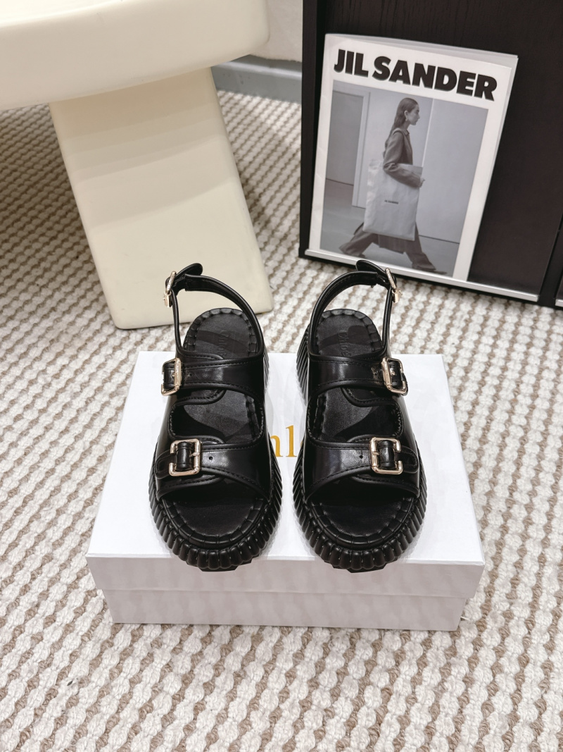 Женские черные босоножки на платформе Chloé