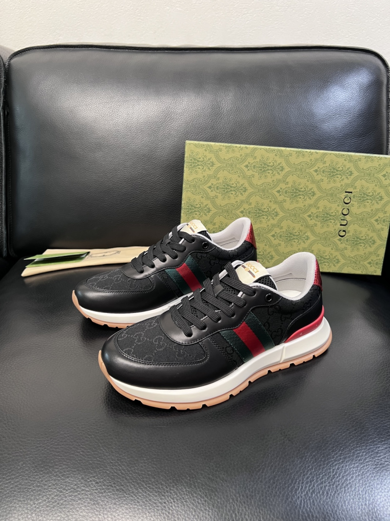 Мужские черные кроссовки Gucci