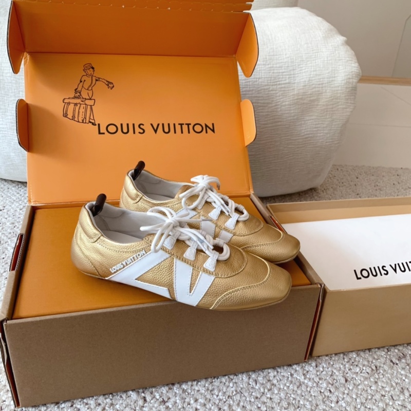 Кроссовки Louis Vuitton Sneakerina Золотые