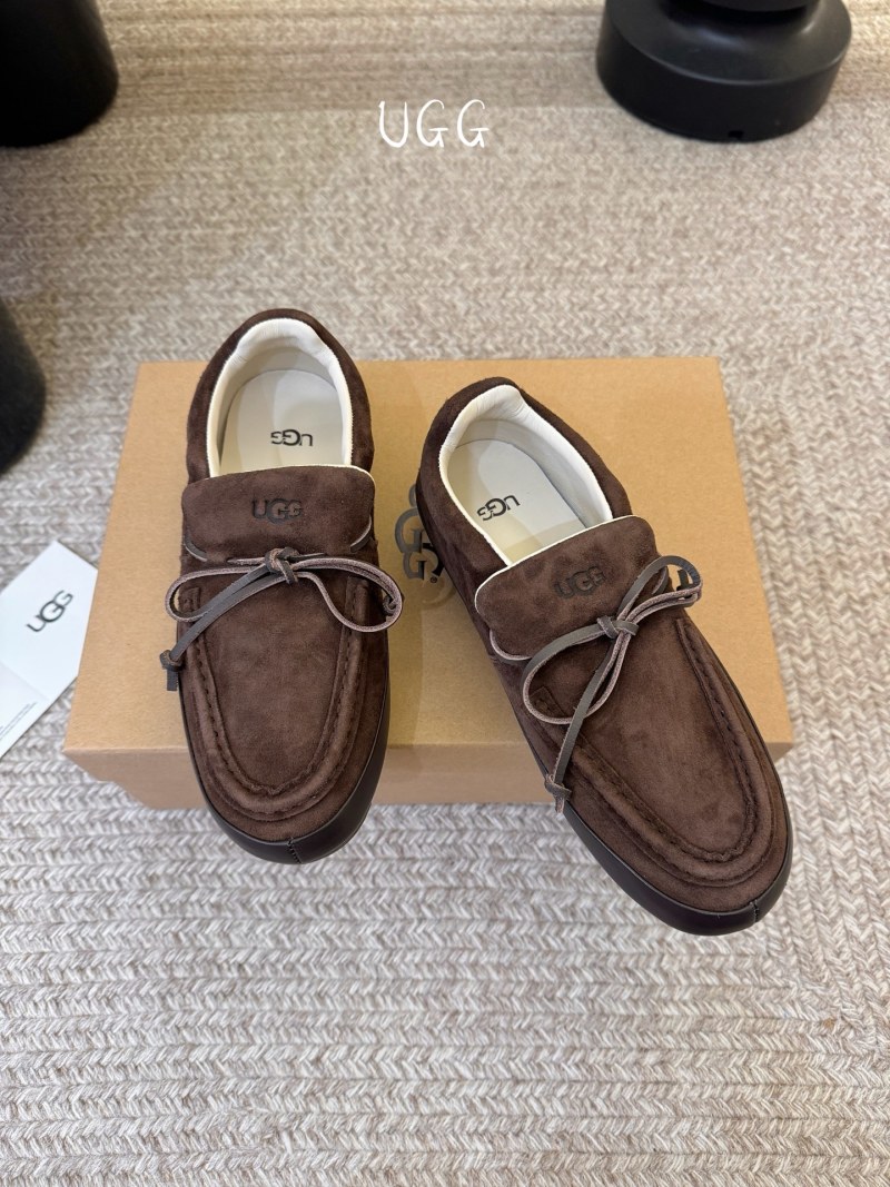 Женские лоферы из нубука с шнурками UGG