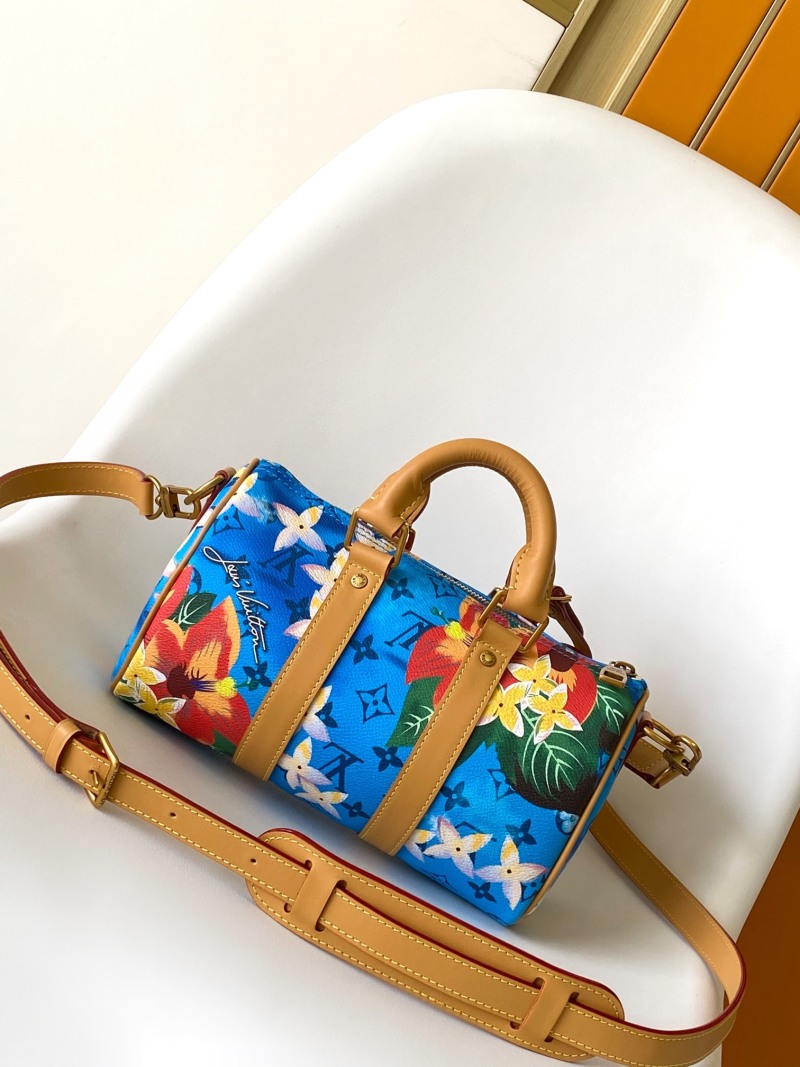 Путевая сумка Keepall Bandoulière 25 с цветочным принтом Louis Vuitton