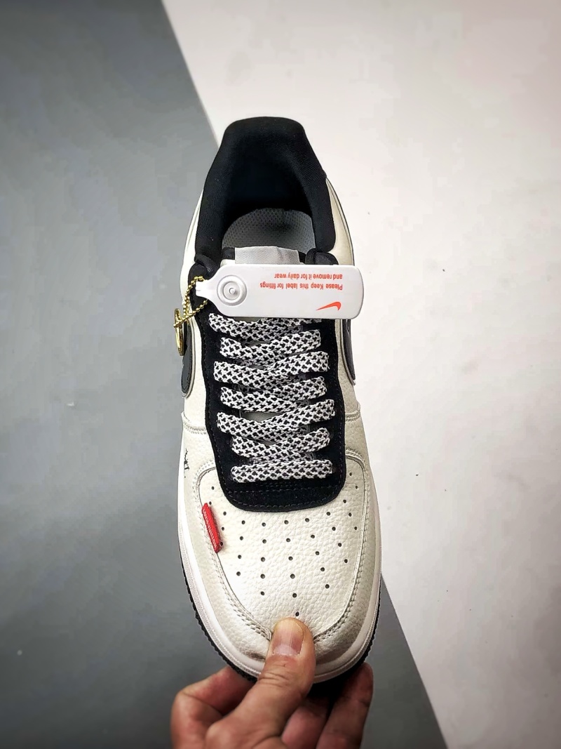 Мужские кроссовки белые с принтами Louis Vuitton и Nike