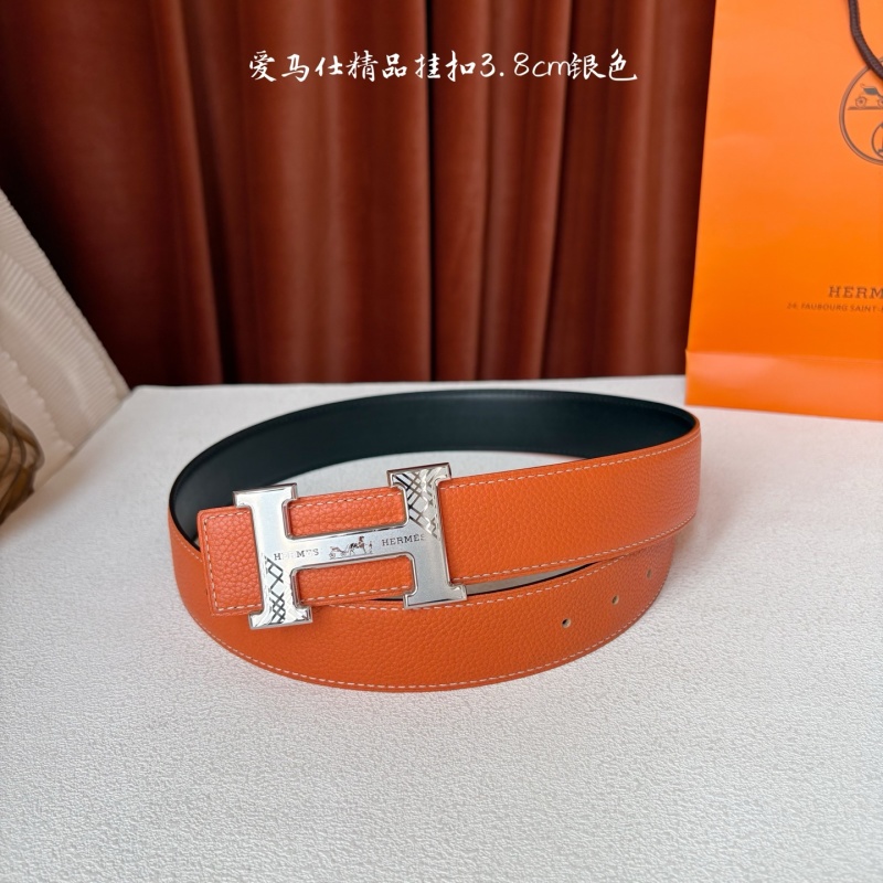 Двусторонний кожаный ремень H-пряжка Hermès