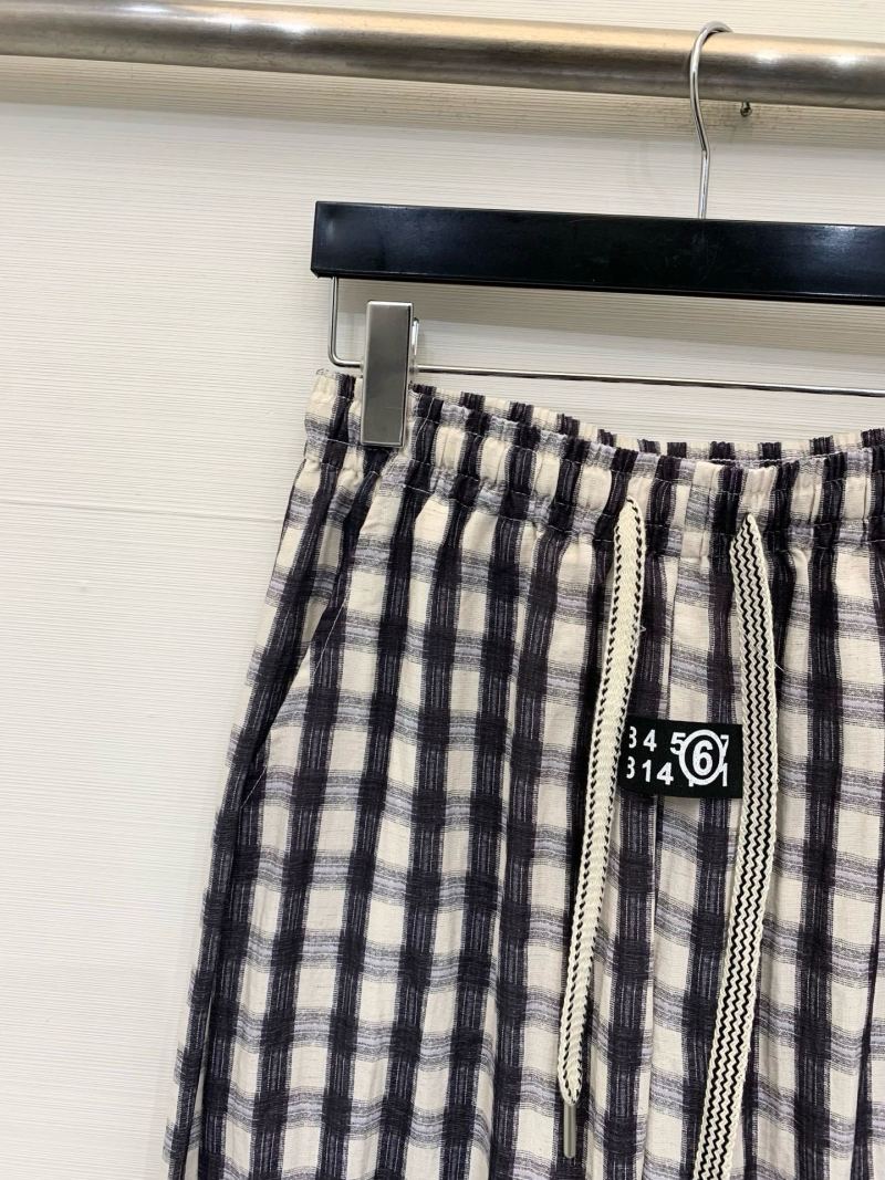 Женские широкие брюки MM6 Maison Margiela в клетку