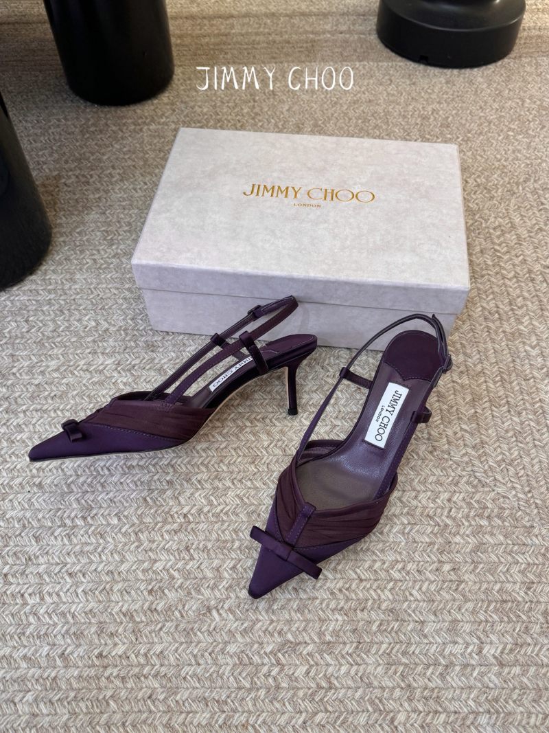 Босоножки Jimmy Choo с бантом и пайетками