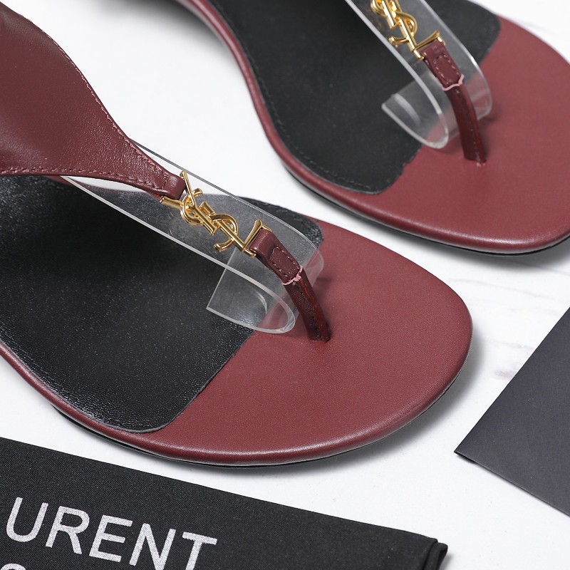 Женские босоножки на платформе с цепью Saint Laurent