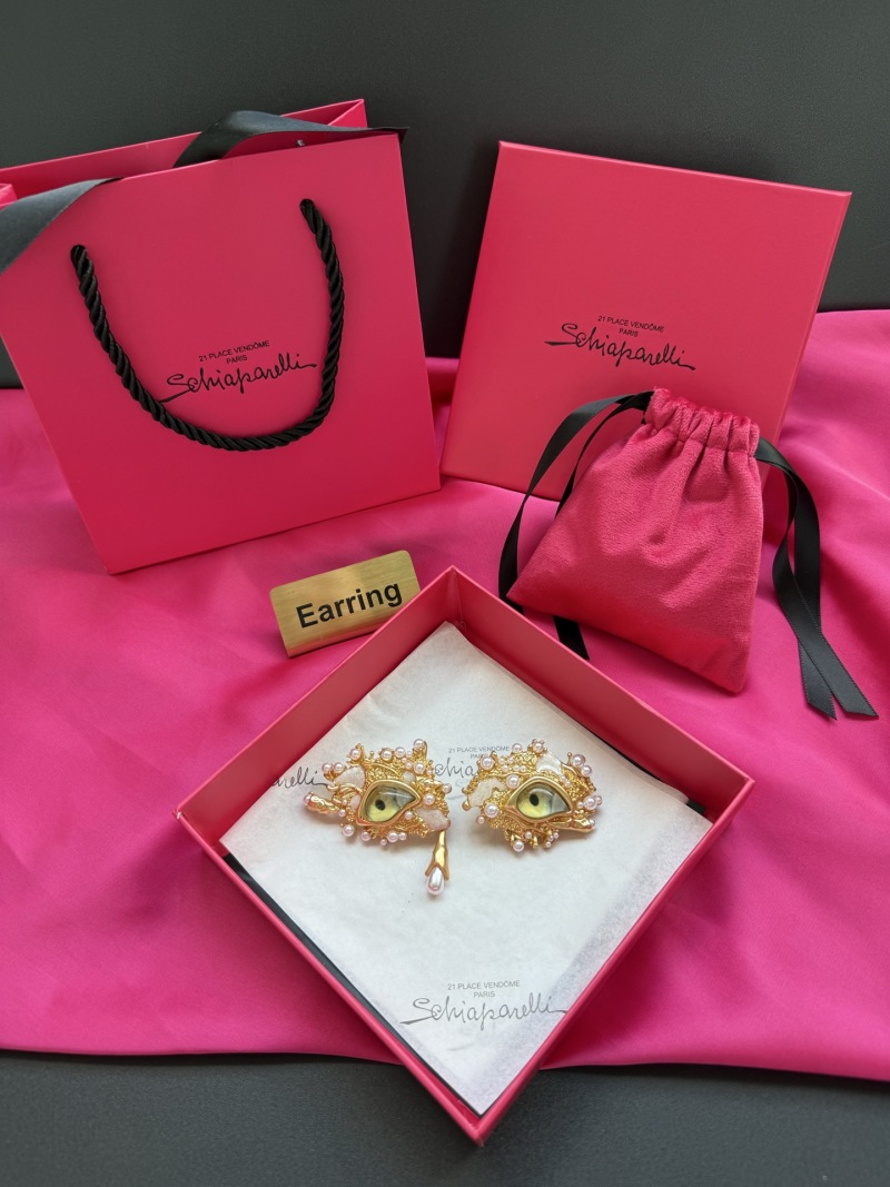 Серьги в виде глаз с жемчугом Schiaparelli