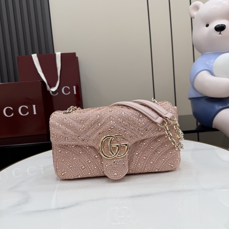 Сумка Gucci с кристаллами и цепочкой