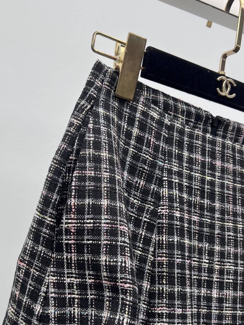 Юбка из твида в клетку А-силуэта Chanel