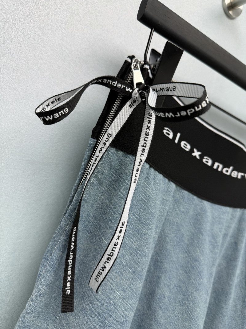 Джинсовая юбка Alexander Wang с принтом