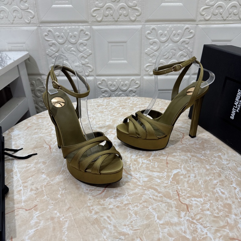 Женские босоножки на высоком каблуке Saint Laurent