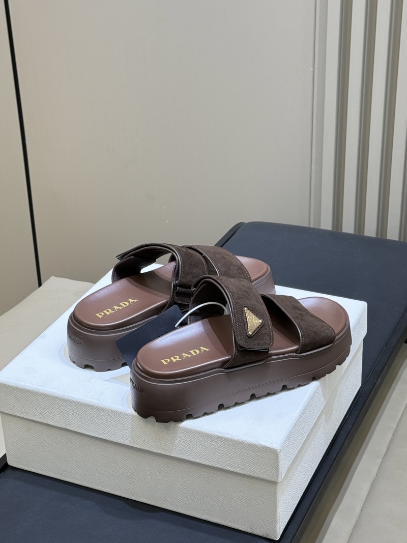 Женские босоножки с двойным ремешком Prada