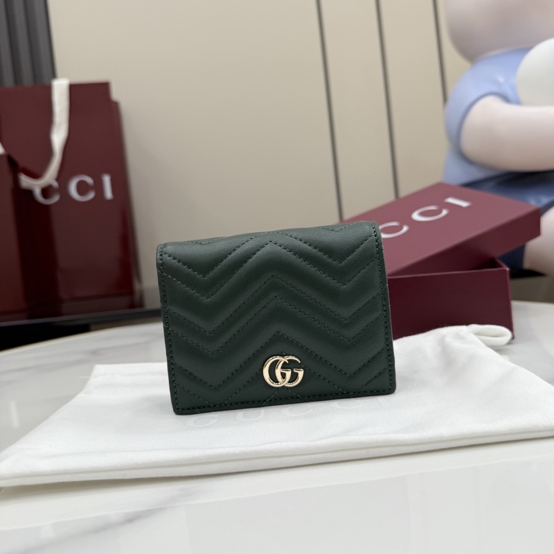 Кошелек Gucci зеленый с логотипом GG