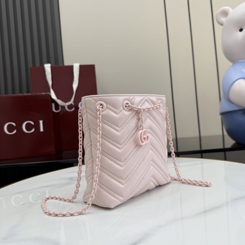 Сумка Gucci розовая с цепочкой