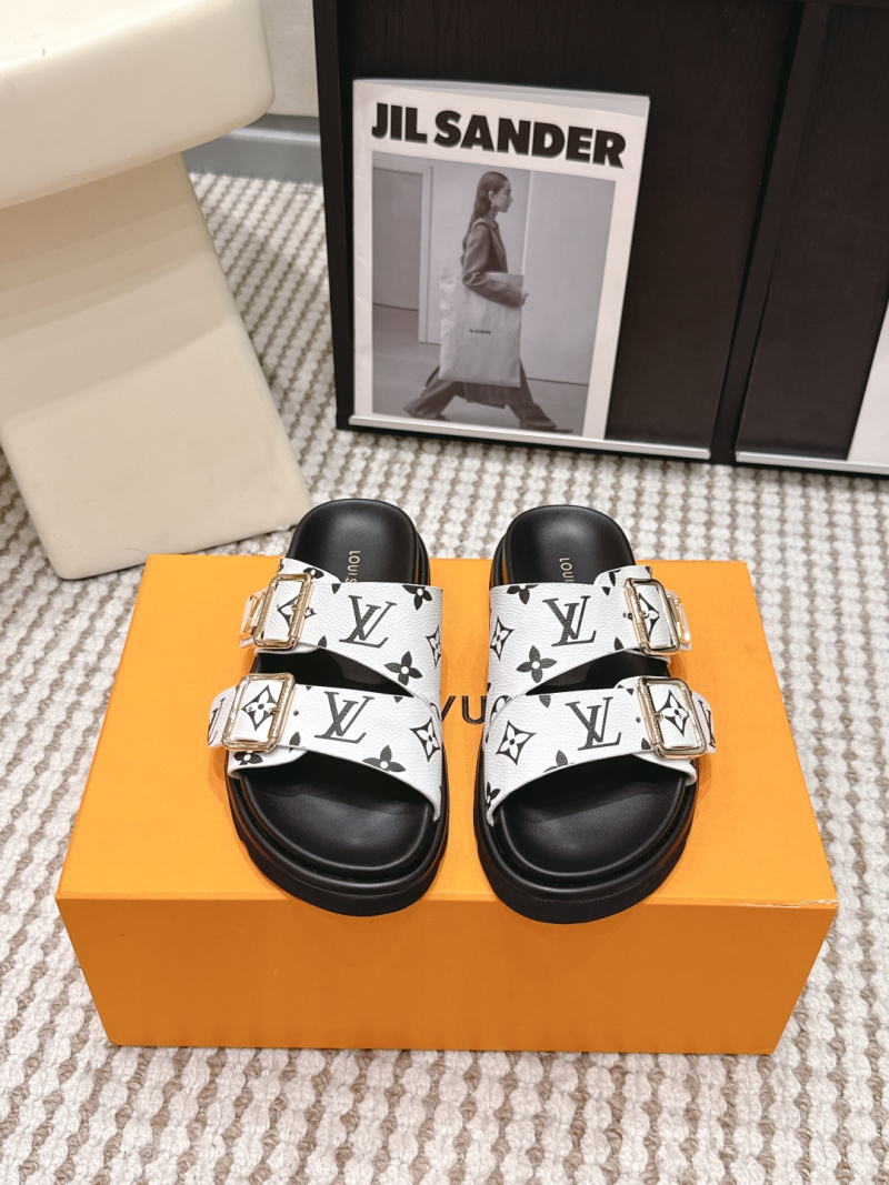 Сандалии женские летние с принтом Louis Vuitton