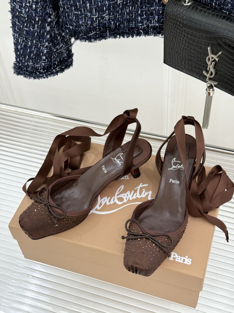 Женские туфли CL с бантом и декором из страз Christian Louboutin