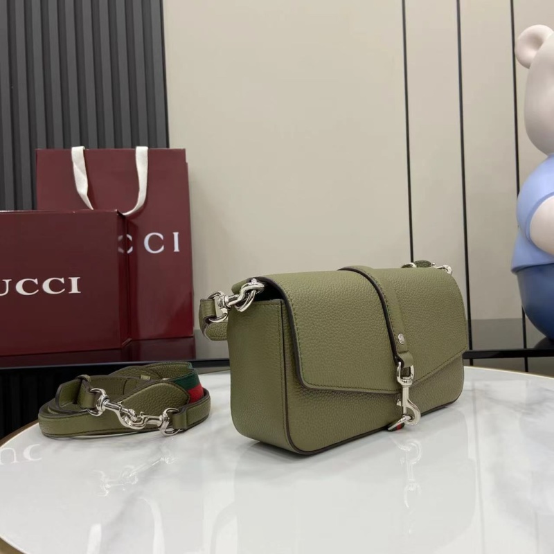 Сумка Gucci зеленая с ремнем