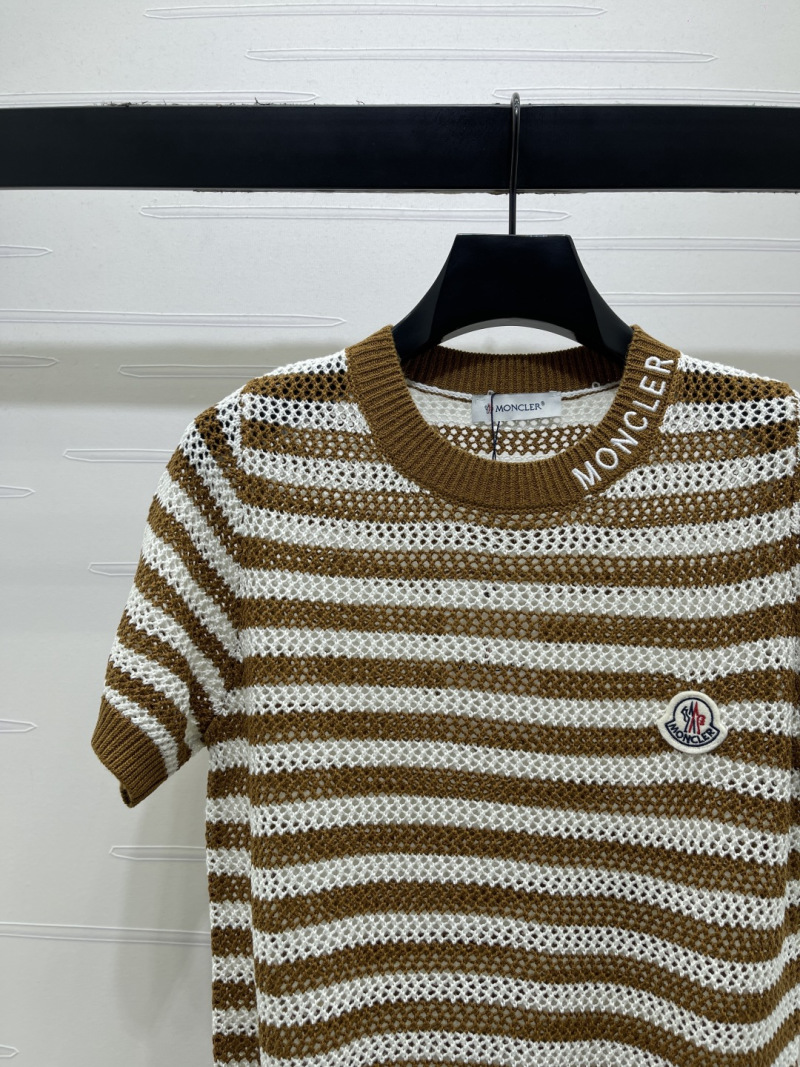 Женский вязаный топ Moncler полосатый