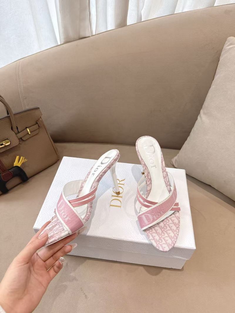 Женские сандалии Dior с логотипом и каблуком 8,5 см