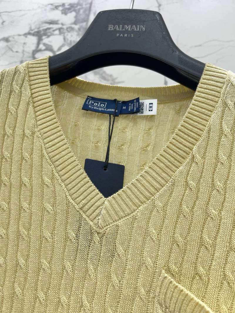Короткий вязаный кардиган Polo Ralph Lauren с V-образным вырезом