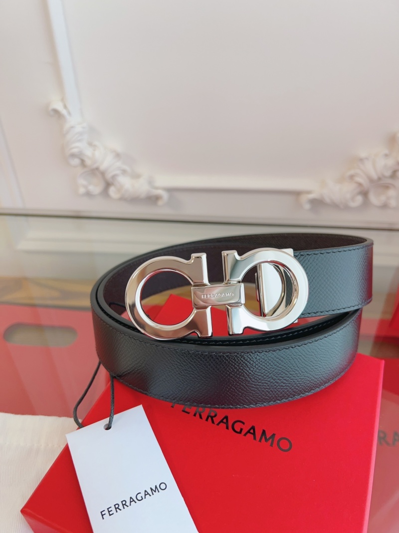 Кожаный ремень Salvatore Ferragamo с пряжкой Gancini
