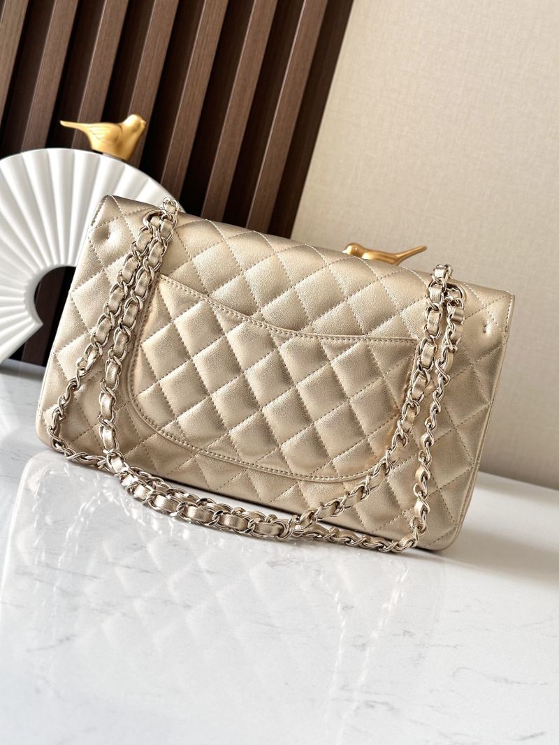 Женская сумка через плечо, золотистый металлик Chanel