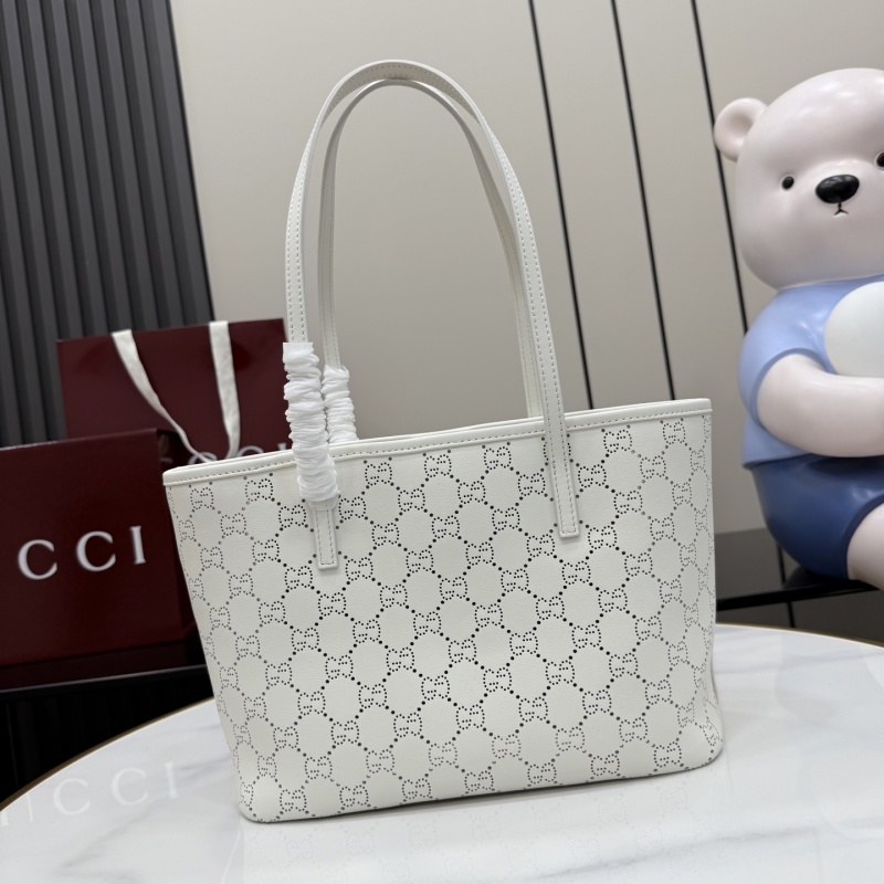 Сумка-тоут Gucci белого цвета с принтом